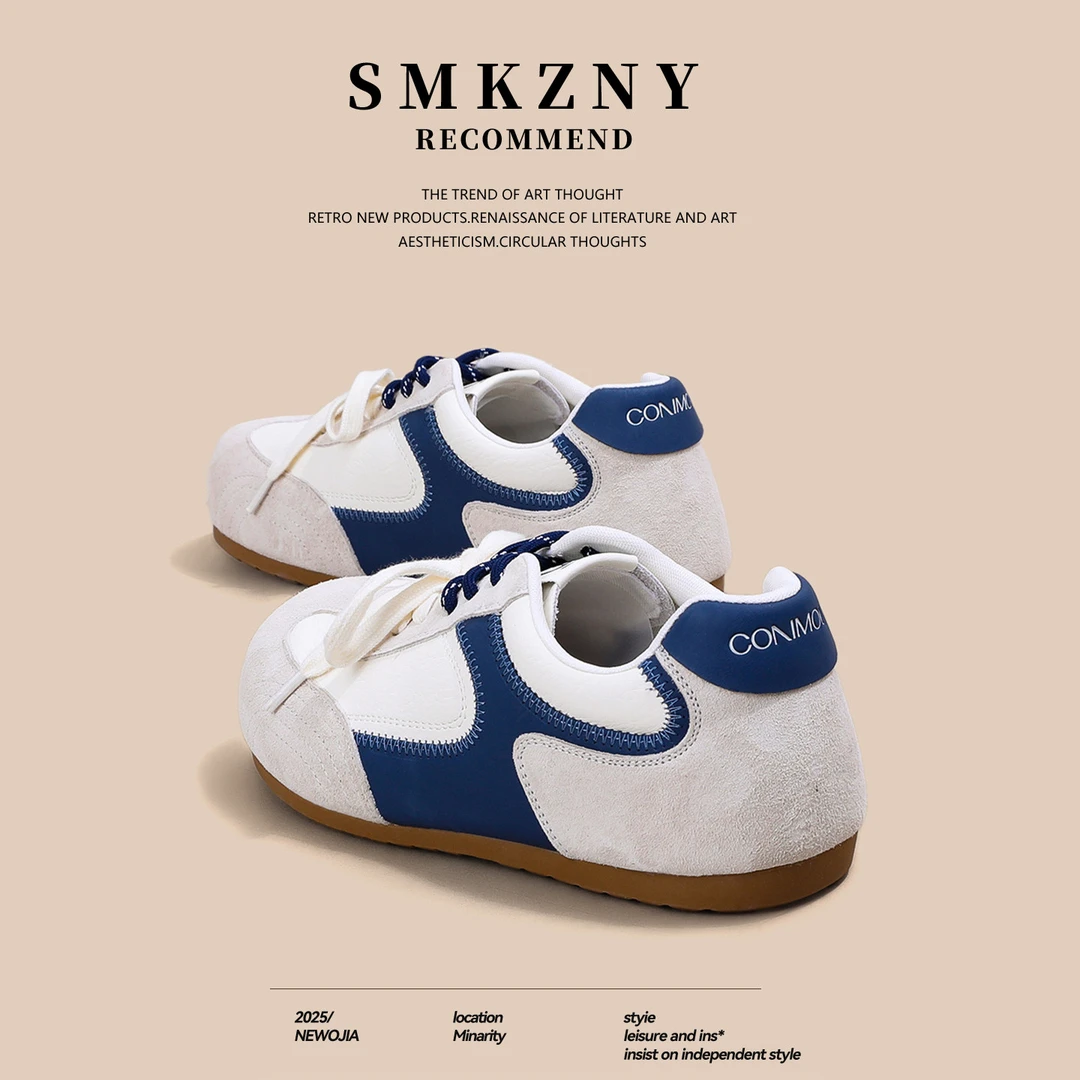 深蓝德训鞋女2026新款春季平底防滑爆款软底轻便休闲不累脚板鞋女