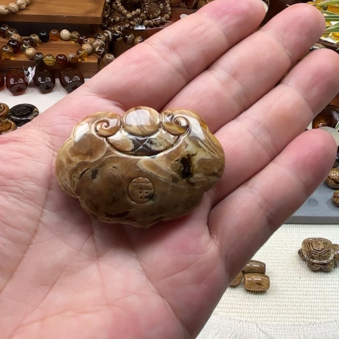 手链琥珀未镶嵌根珀溶洞平安锁