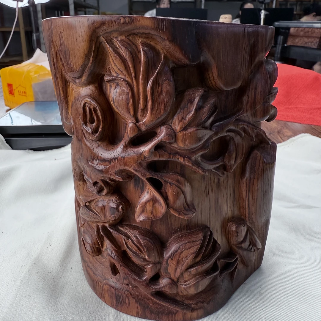 DT175050-P7MK玉树临风笔筒 黄檀属