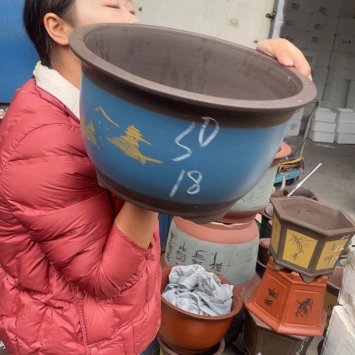 30蓝山水花盆紫砂花盆紫砂花盆