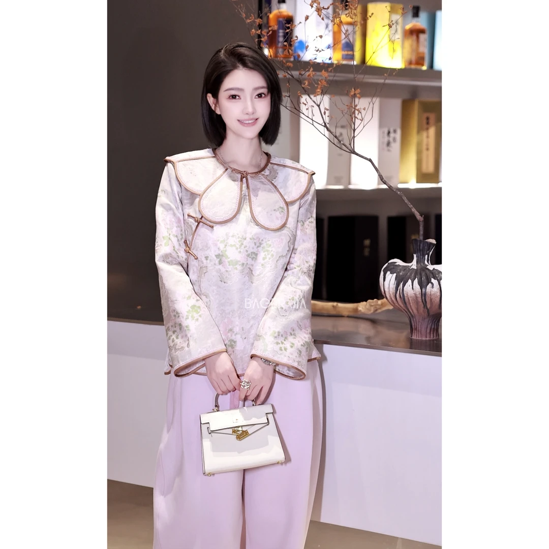 43-【璎珞】宝儿家含幂BK306725410XQ桑蚕丝牡丹花香国风花瓣领云肩