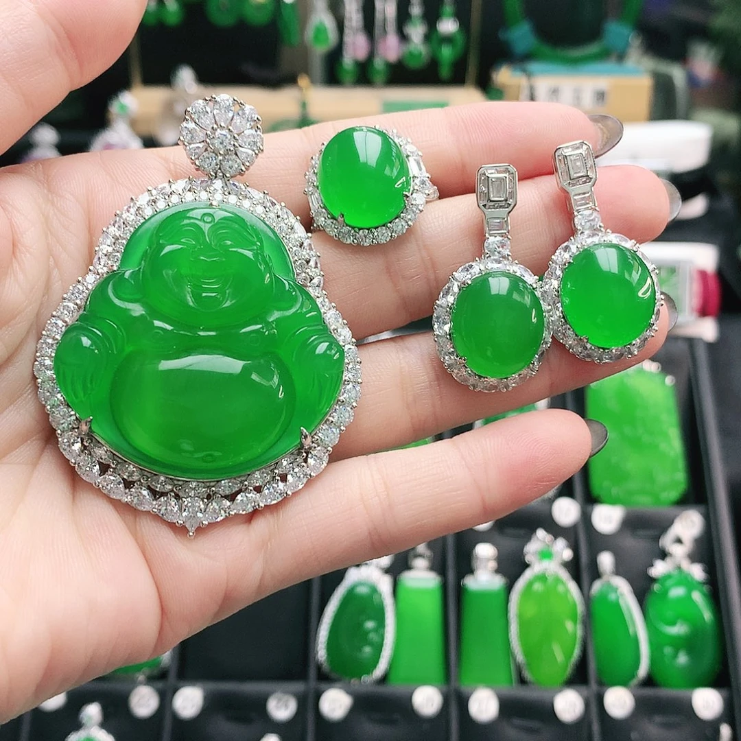 海***送玛瑙/玉髓银S925镶嵌吊坠