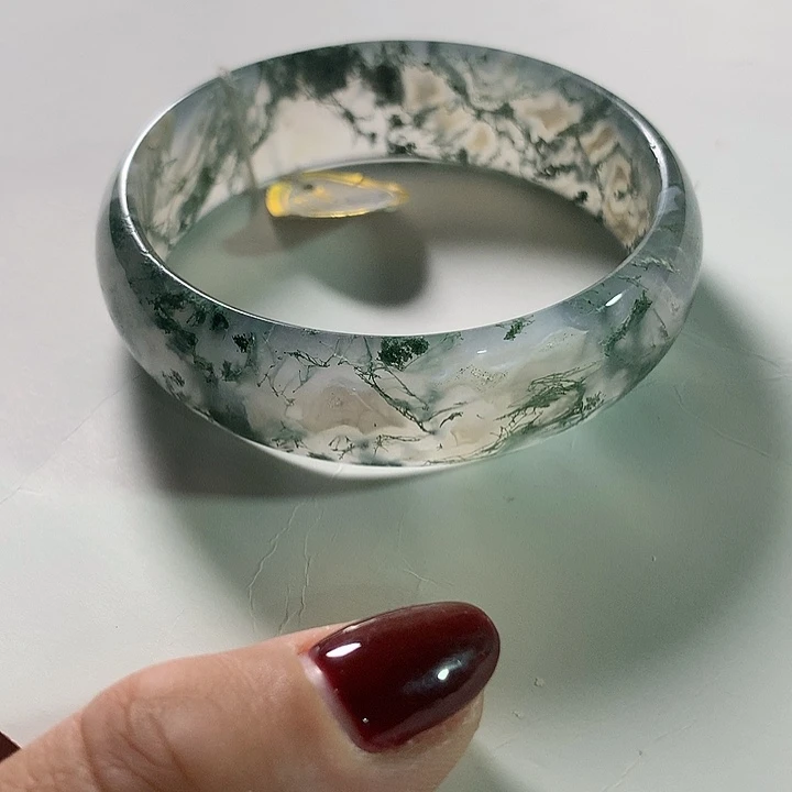 玛瑙/玉髓手镯未镶嵌水草玛瑙镯