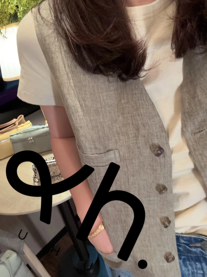 XUHUI-松弛感老钱风色织马甲8273