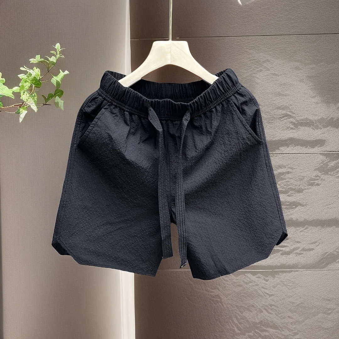 潮牌2025泡泡纱短裤男款夏季薄款痞帅速干沙滩裤男复古户外运动裤