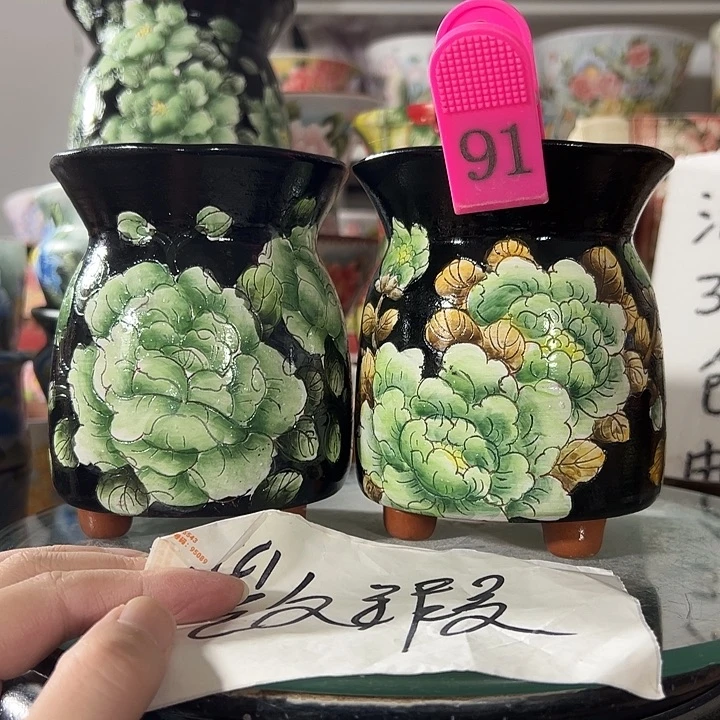 仝***仝景德镇手绘花盆 满38包邮