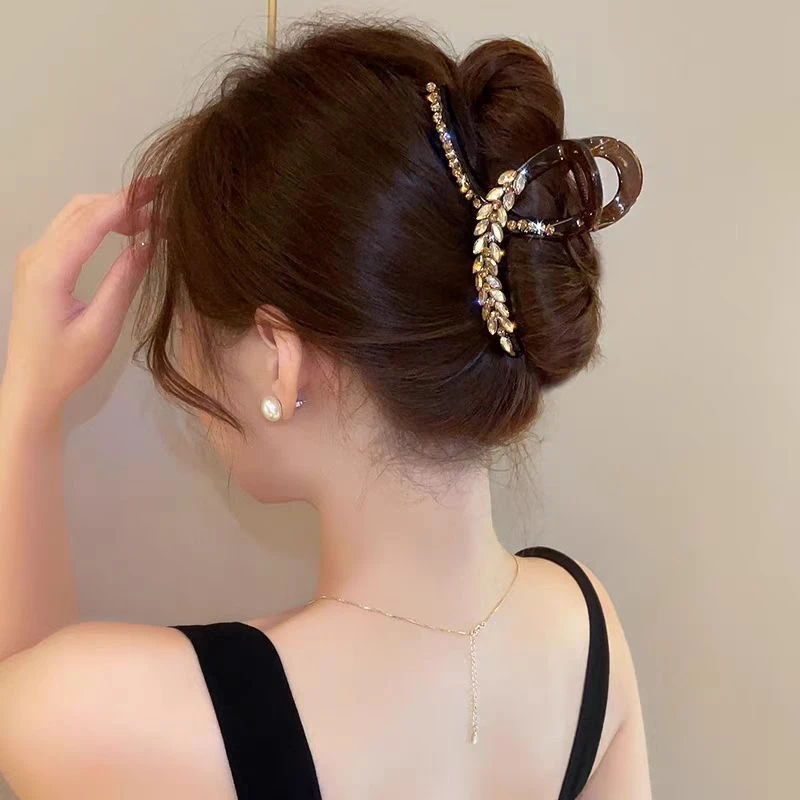 彬妮奢新款发夹头花头饰气质网红盘发扭扭百搭夹子发卡女款香蕉夹