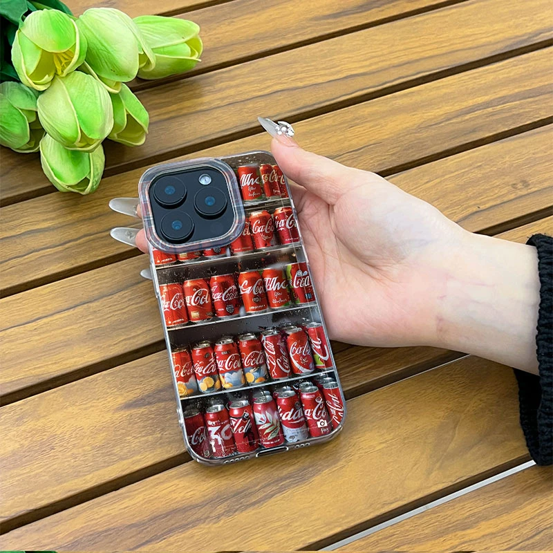 EXMX冰箱可乐适用iPhone16promax手机壳苹果15/14/13个性创意12套