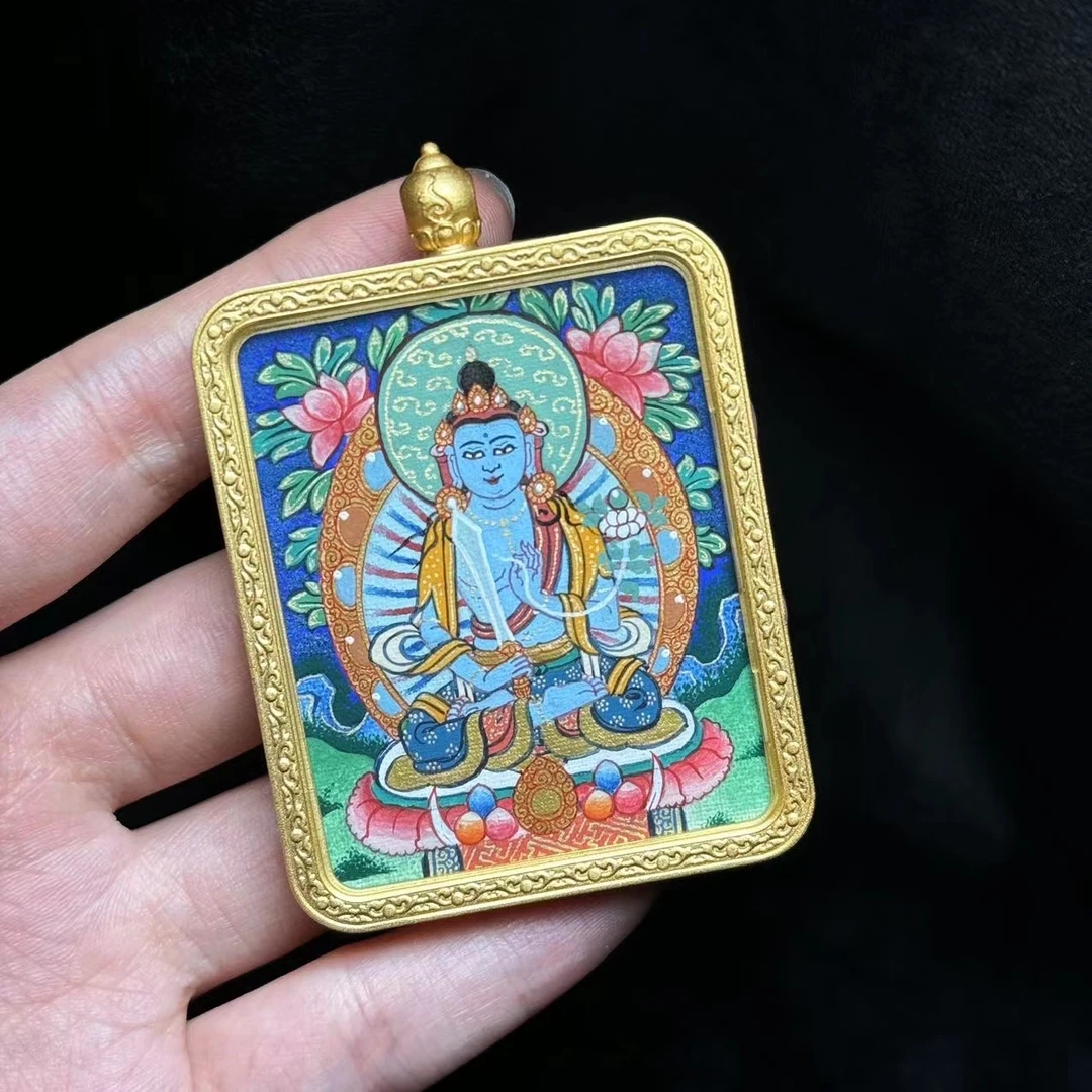 【曹掌柜专属】唐卡吊坠-虚空藏-56*46mm-（55）