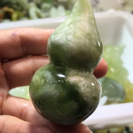 岫玉未镶嵌小手把手把