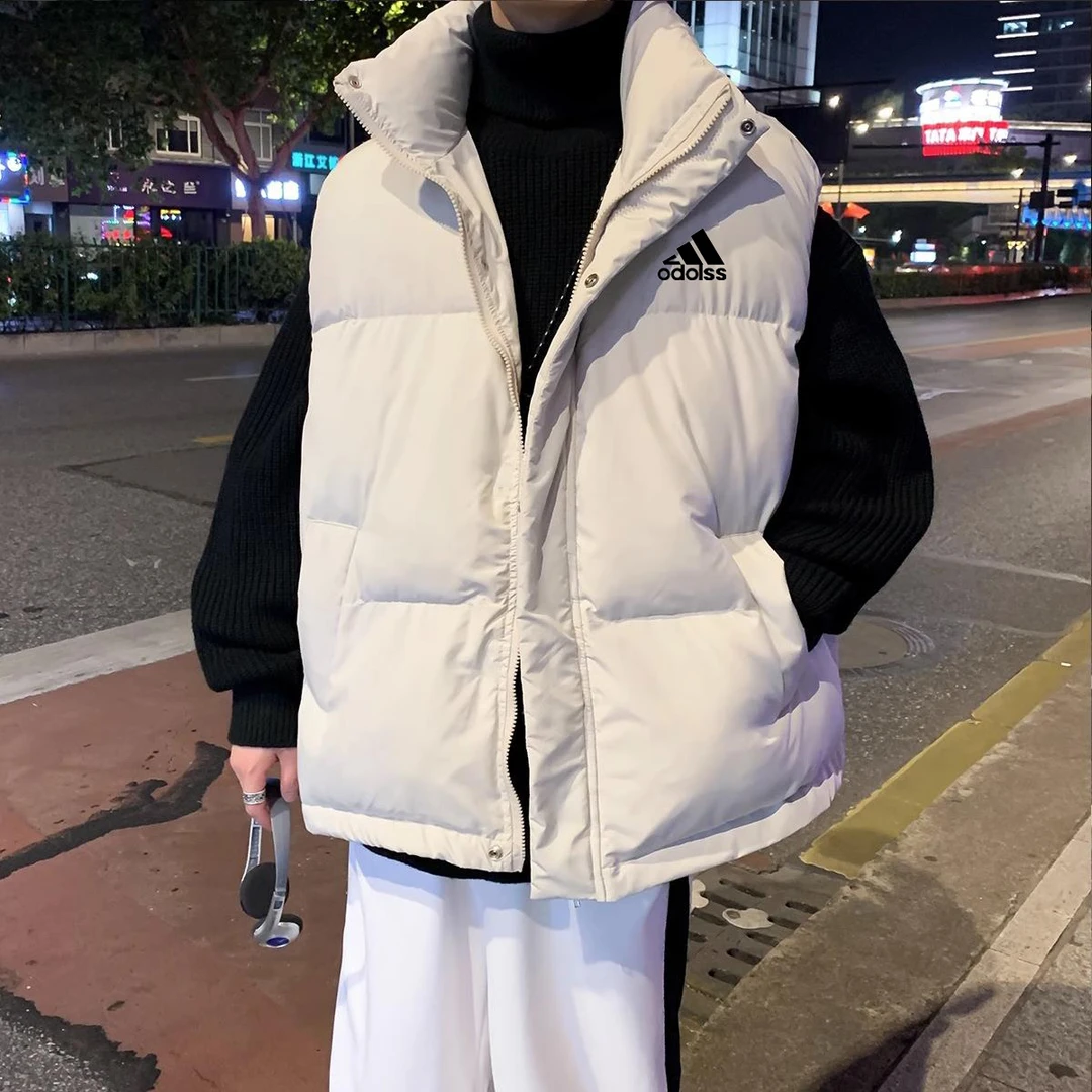 阿­­迪‍达‍斯棉马甲男士冬季新款大码立领加厚保暖无袖外穿上衣服