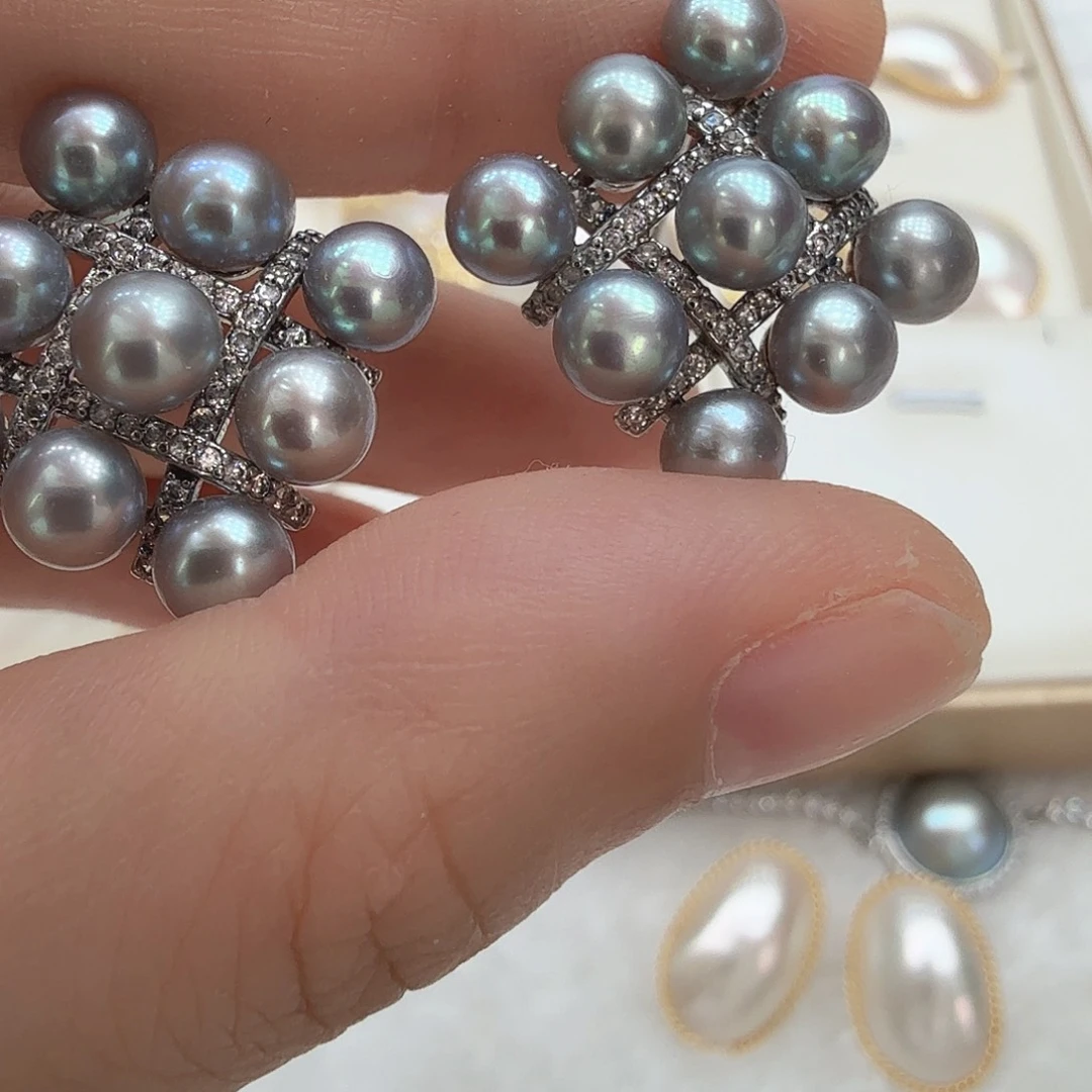 淡水珍珠未镶嵌耳饰