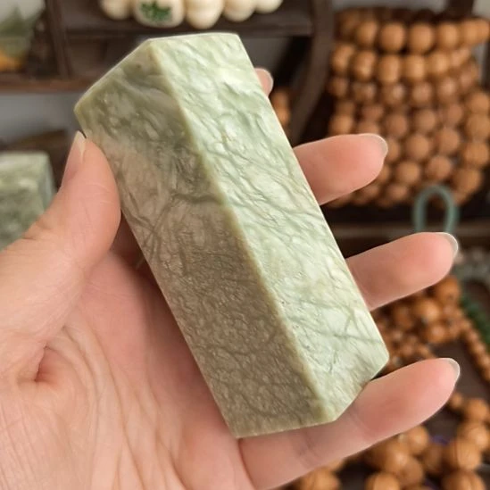 吊坠菩提根/象牙果岫玉甲脆方章墩子