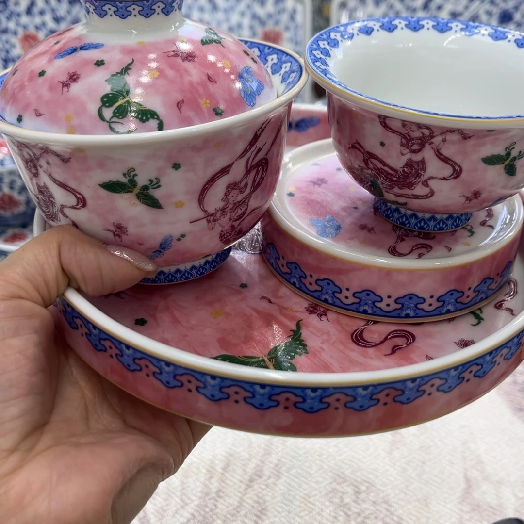 盖碗陶景德镇陶瓷工厂福利价