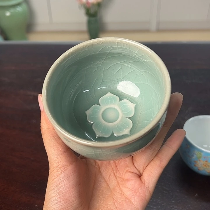 龙泉云间青瓷小米茶器