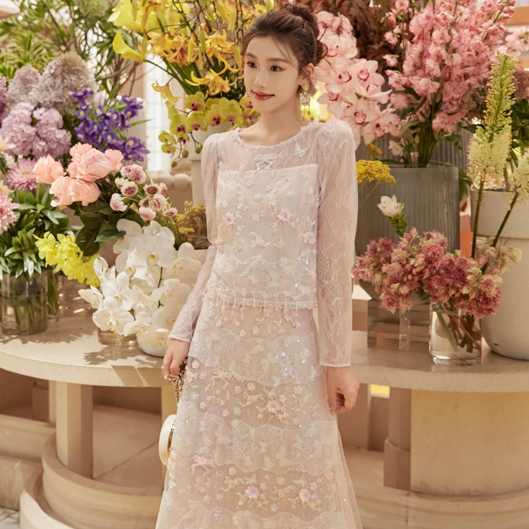 【宠粉专属】Marie Elie【长河俪秋】刺绣钉珠套装EAE21W04576