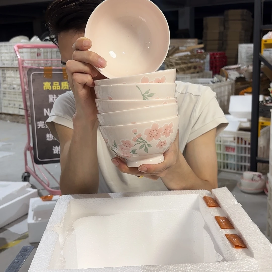 瓷微瑕陶瓷餐具釉下彩5寸