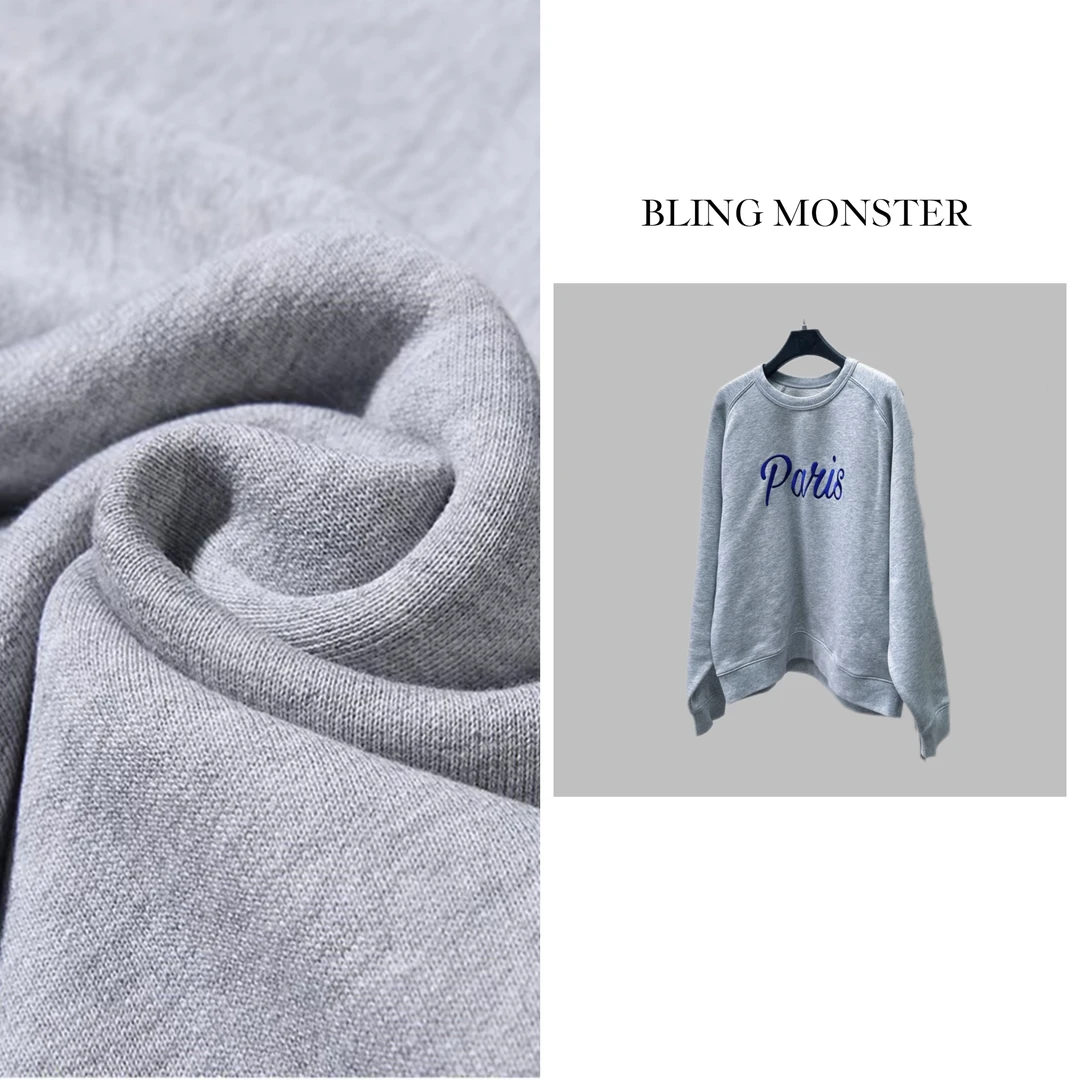 【巴黎刺绣】设计师卫衣巴黎字母刺绣圆领韩版舒适字母拼接BMT0098