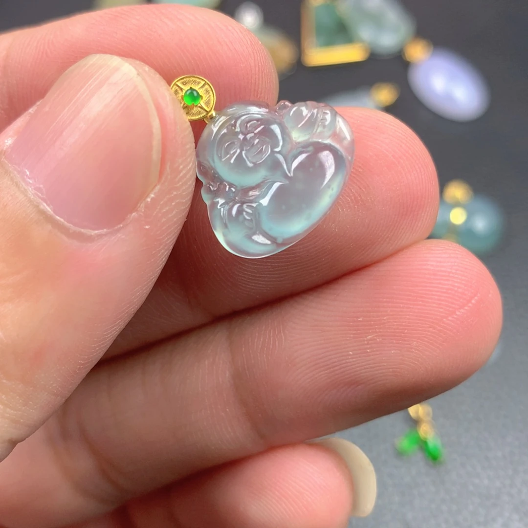 【闪购商品】翡翠18K金镶嵌颈饰翡翠