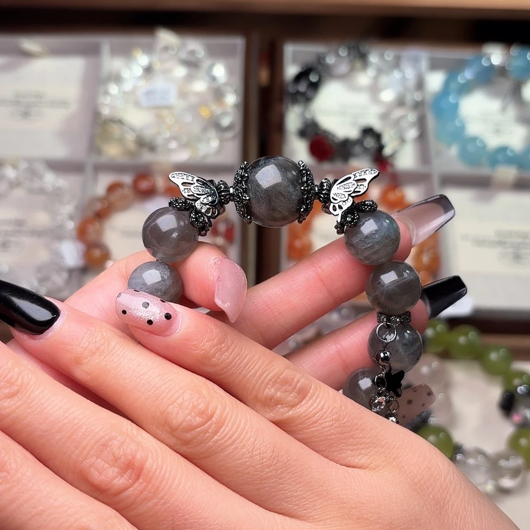 水晶手链合金瘦****士手串