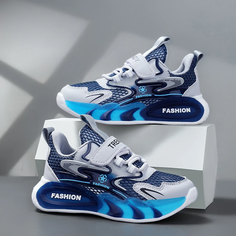 跃徒童鞋夏季网面透气男童运动鞋6-12岁儿童休闲中大童轻便男孩鞋