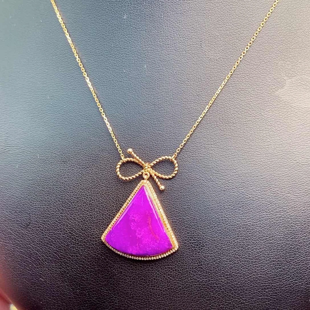 苏纪石（舒俱来）一体项链18K金镶嵌