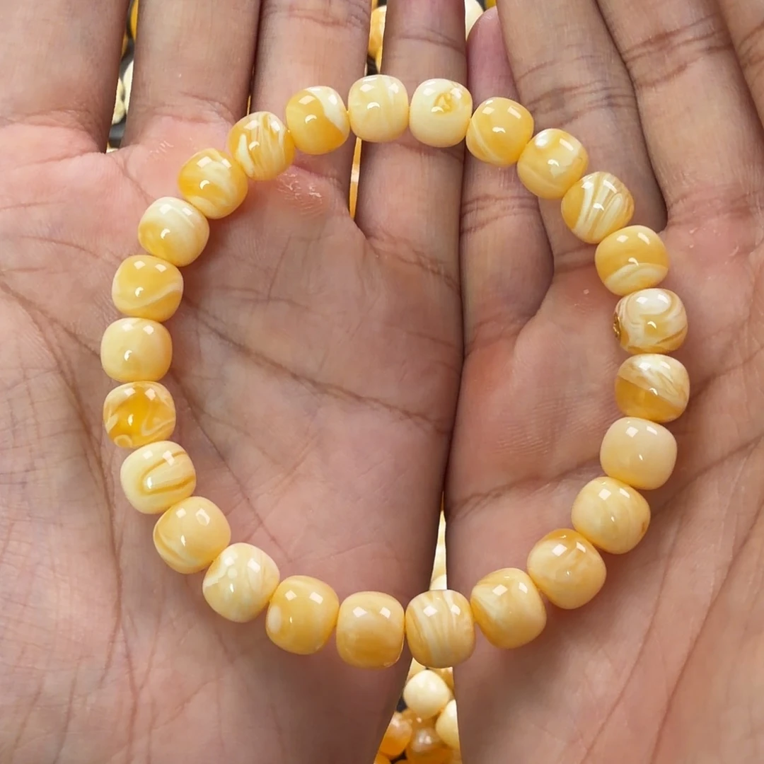 琥珀未镶嵌珠宝奇石9.4mm同料