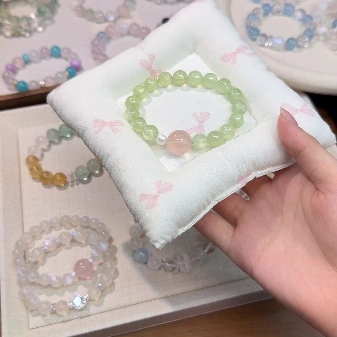 O***O手链未镶嵌水晶拍2单是总价 葡萄石粉水