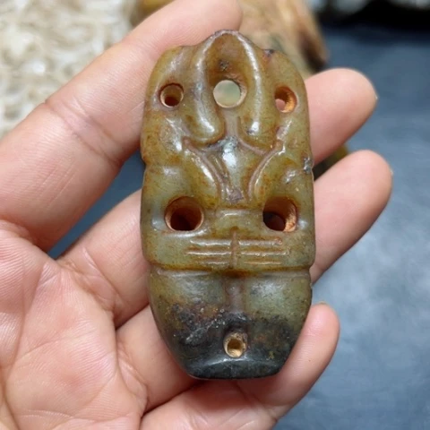 吊坠白玉菩提把件