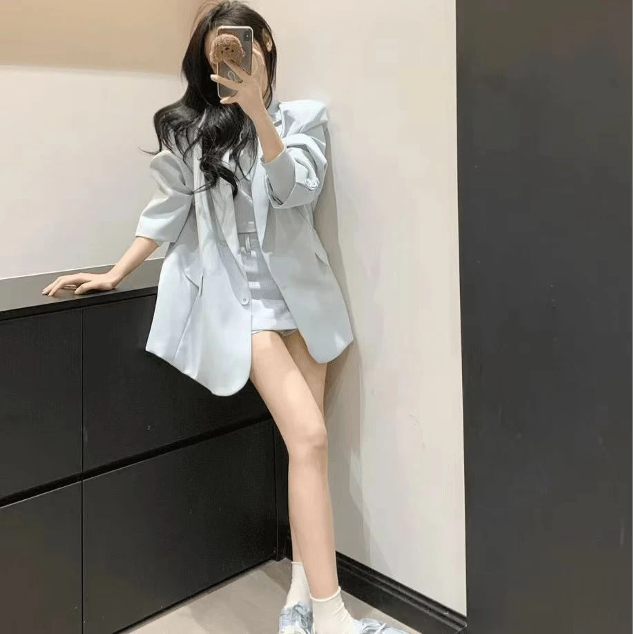 2025春夏季时尚新款韩系内搭显瘦洋气通勤宽松外套百搭韩版裙子女