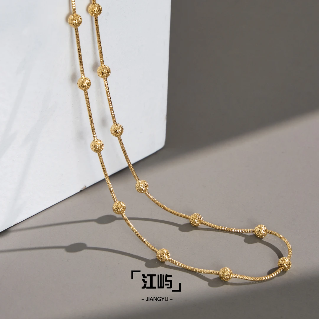 江屿 链子925银 意大利碎冰冰锁骨链项链