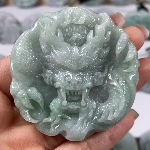 翡翠颈饰未镶嵌龙行天下福利