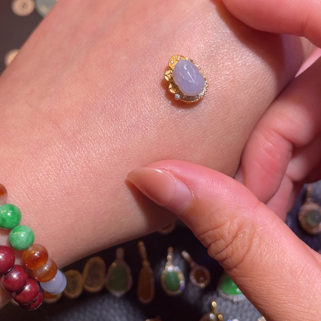 翡翠银S925镶嵌颈饰