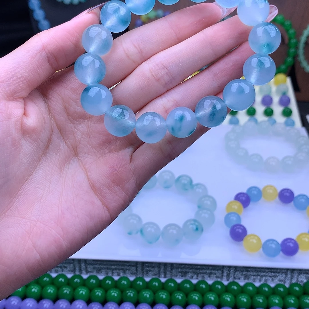 发***咯翡翠散珠翡翠手串666