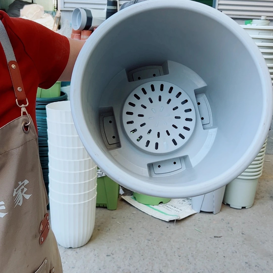 瑕疵球根盆4#灰白色3个无托