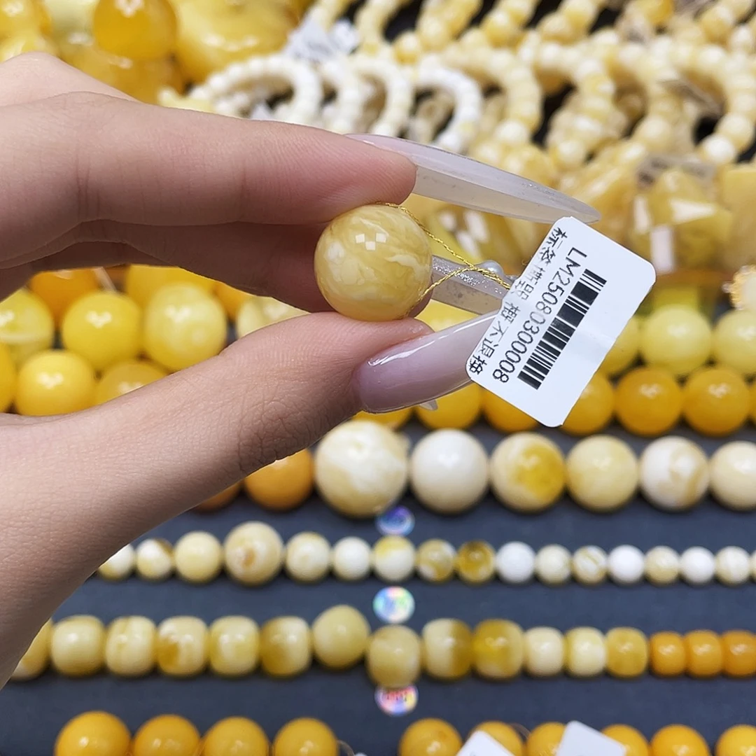 裸石蜜蜡未镶嵌16mm圆珠
