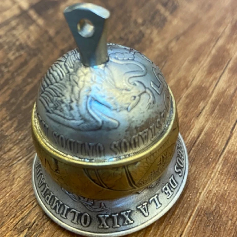 新奇特墨西哥鹰洋银币铃铛挂件