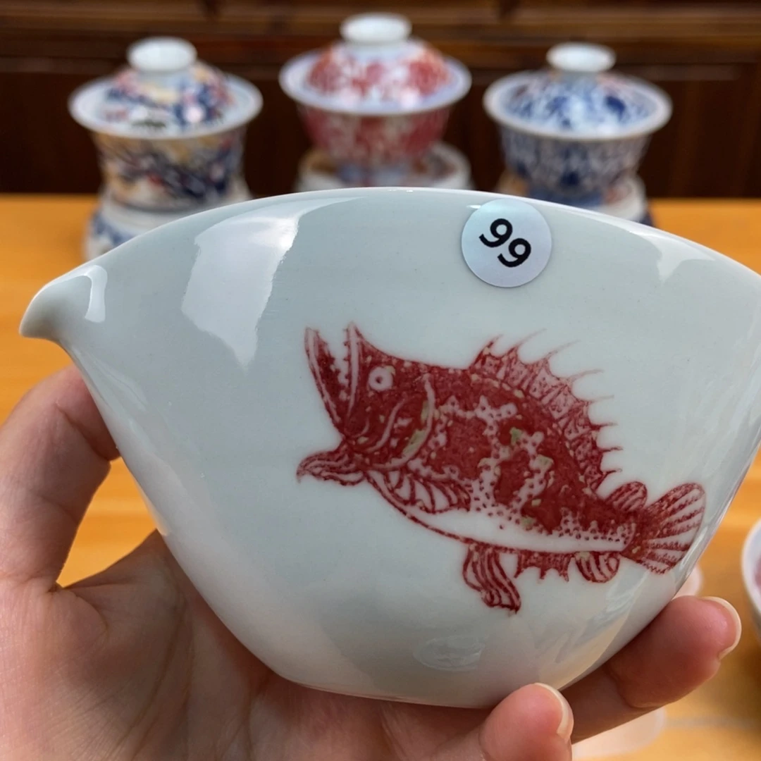 手绘现代茶具非古董