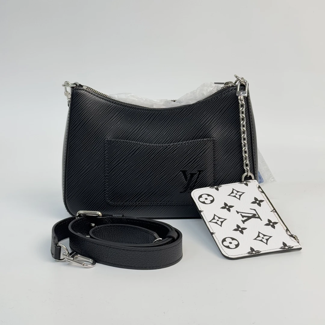 99新 LV 阿古叔叔/Marcella 黑银