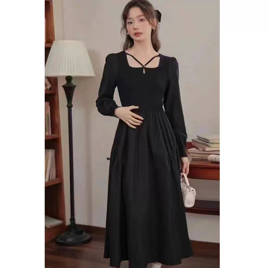 S384【专属】2025新秋季高档收腰显痩气质 法式连衣裙RS-QH25AL063