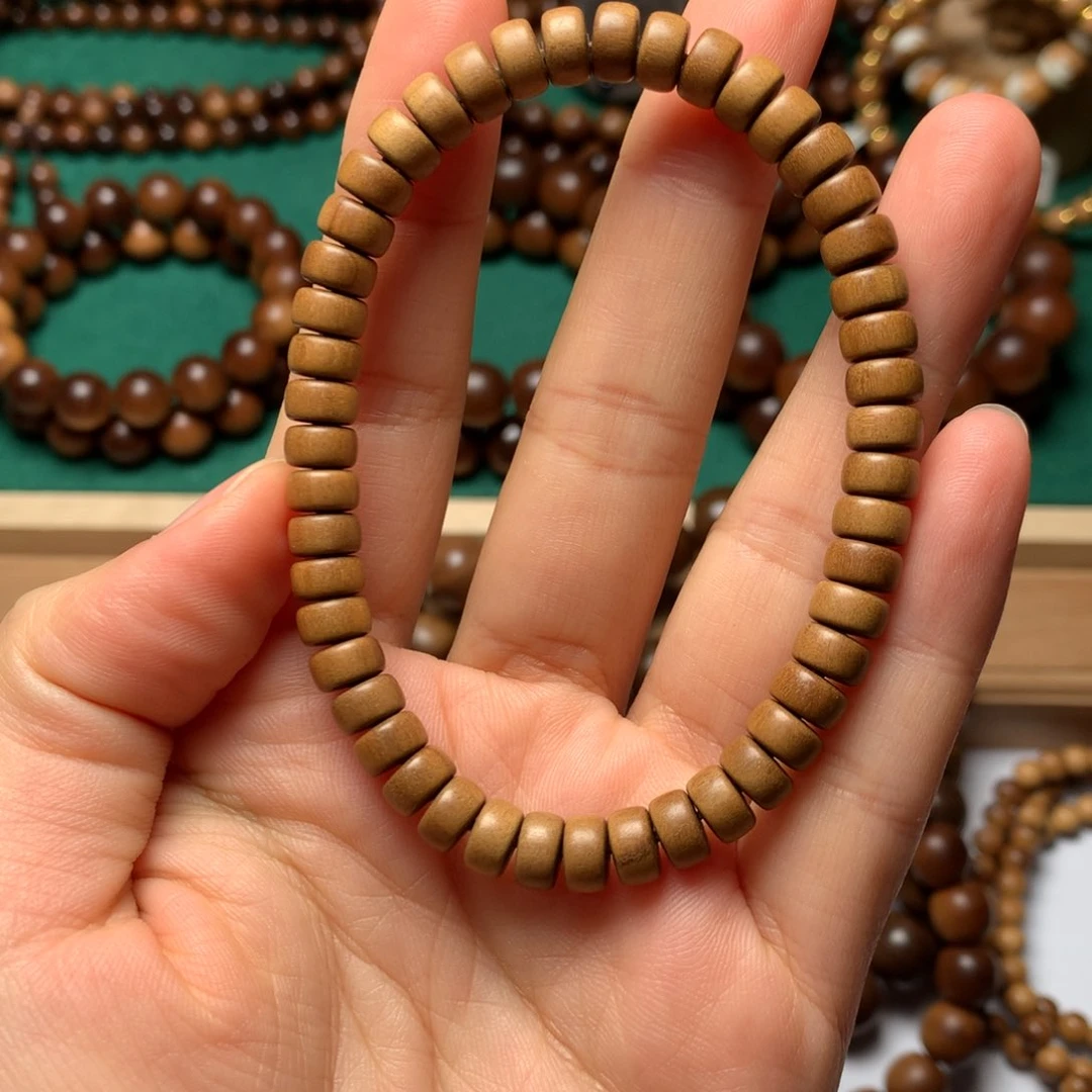 檀香木手串/手链老山檀香4*7药片珠