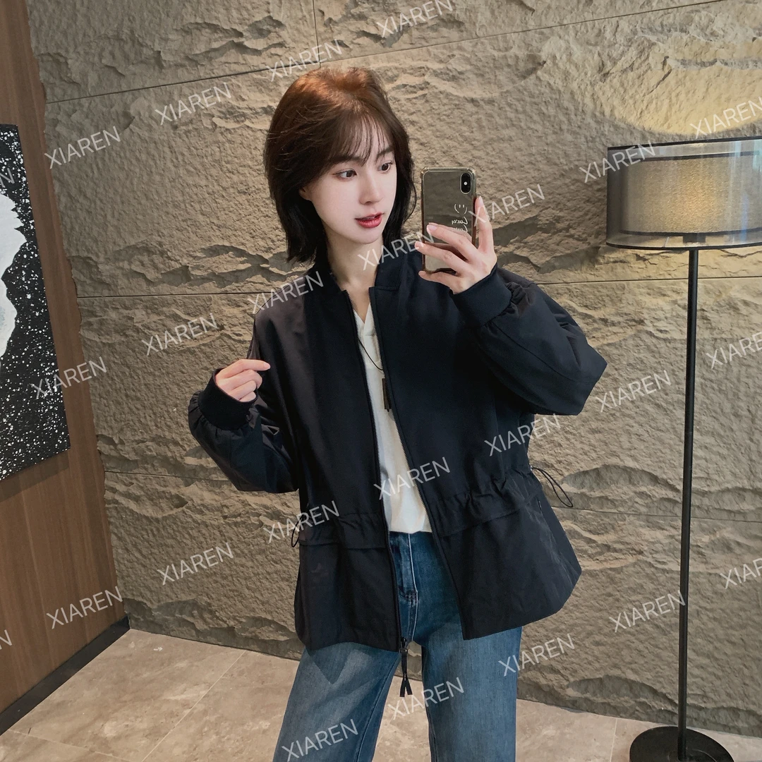 XIAREN【收腰花边棒球服】新款女款短外套出游服装女休闲百搭显瘦