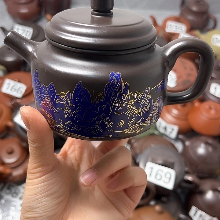 紫砂茶壶紫砂微瑕半手