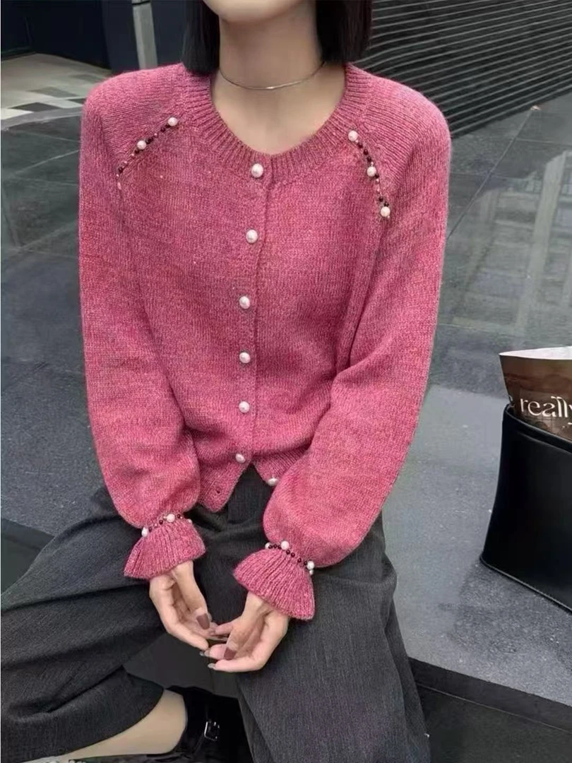 Li&Li《 源俪佳 》2025秋冬毛衣开衫圆领针织上衣