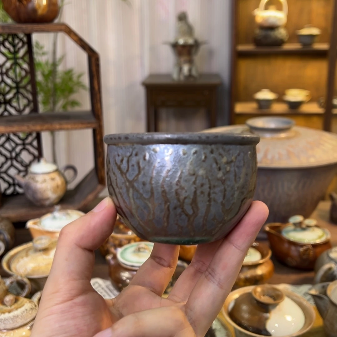 不染柴烧精品缸杯