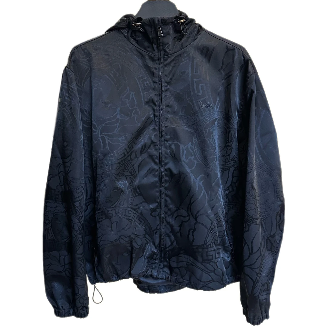 全新未使用 VERSACE/范思哲 范思哲弹力满印尼龙 外套54码110-138