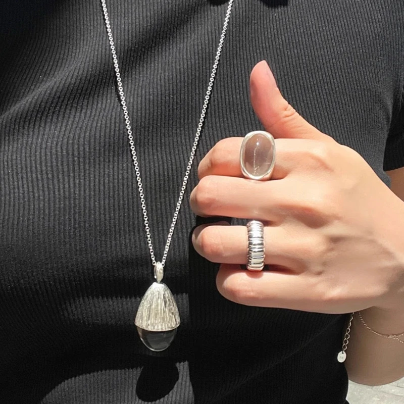 铜项链 吴昕同款松果项链小众设计轻奢风百搭复古小众个性吊坠