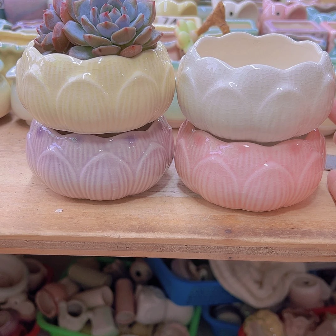 陶瓷花盆当场满12包邮