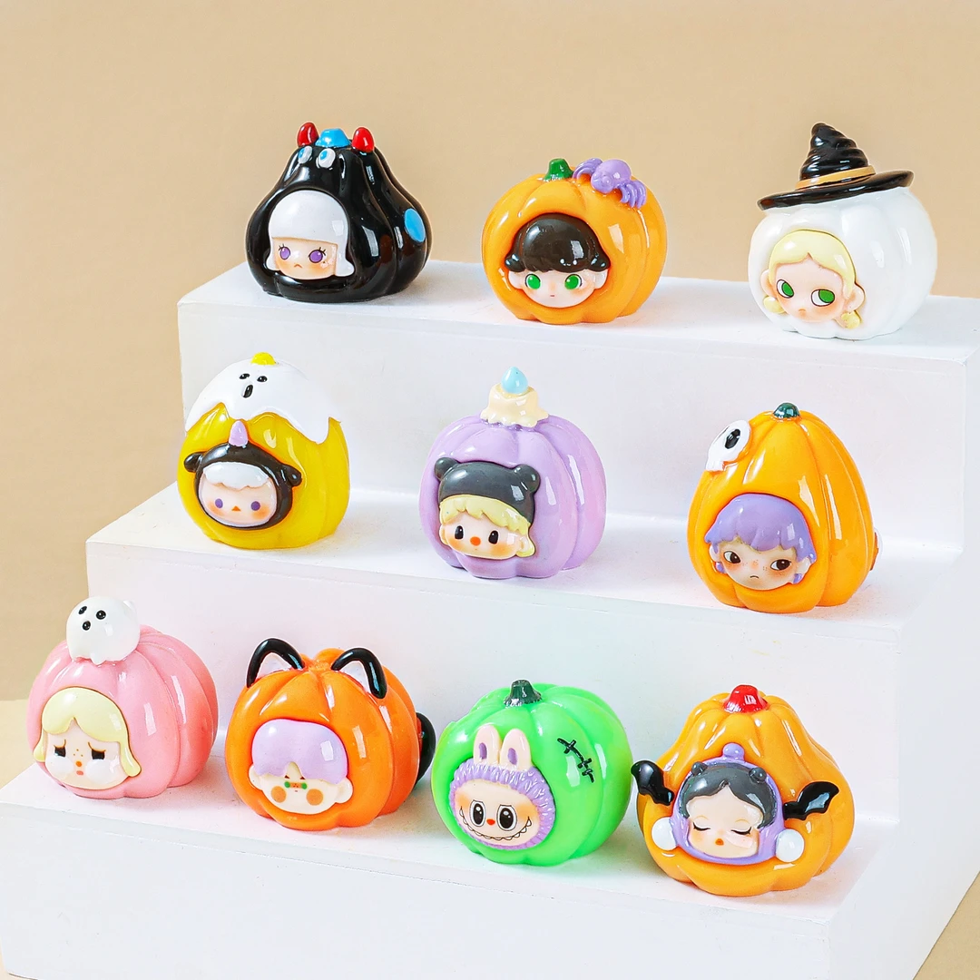 【对对碰】新款南瓜头波波玛特10款卡通萌粒树脂摆件diy饰品摆件