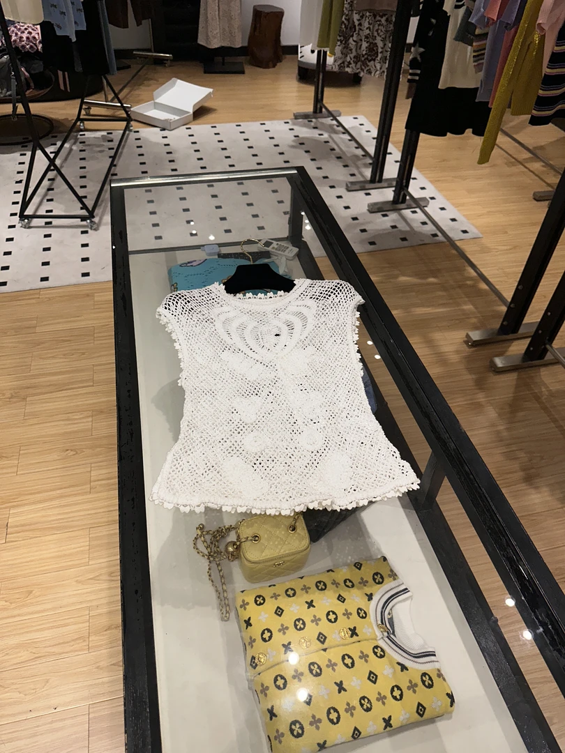 【编号203】【镂空钩花背心】春夏新款甜美时尚休闲百搭